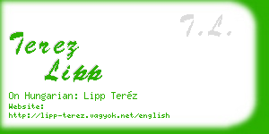 terez lipp business card